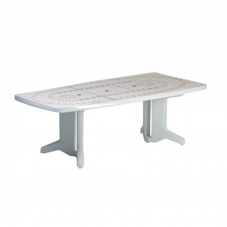 Comprar Mesa Decorada 180/230X100 Cm Blanca 4080C  Garden Life 206269 al Mejor Precio