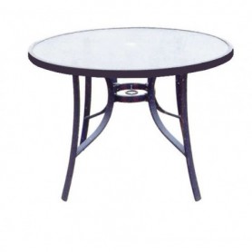 Comprar Mesa Metal Vidrio Rios 105Cm  Dl 206738 al Mejor Precio