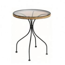 Comprar Mesa Metal Vidrio Toscana 60 Cm  Resol 148042 al Mejor Precio