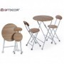 Comprar Mesa Plegable 60 + 2 Sillas Tubo Blanco Conjunto Giftdecor 15051 al Mejor Precio