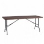 Comprar Mesa Plegable Easy Rattan Marron 180 Cm  Resol 148033 al Mejor Precio