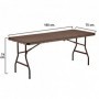 Comprar Mesa Plegable Easy Rattan Marron 180 Cm  Resol 148033 al Mejor Precio