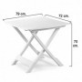 Comprar Mesa Plegable Tevere 79X72 Cm Blanca  Progarden 206503 al Mejor Precio
