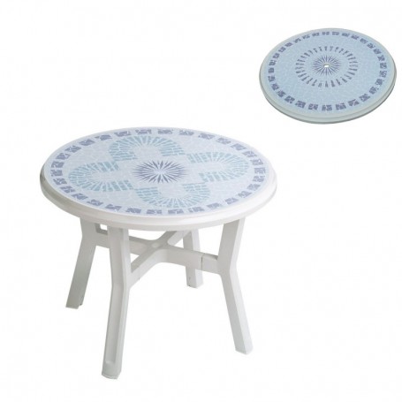 Comprar Mesa Redonda 95 Cm Decorada 4050C  Garden Life 206259 al Mejor Precio