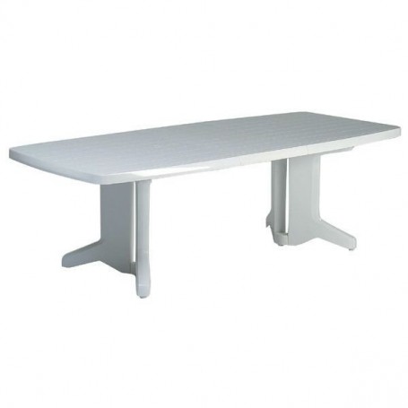 Comprar Mesa Resina 180/230X100 Cm Blanca 4080  Garden Life 206502 al Mejor Precio