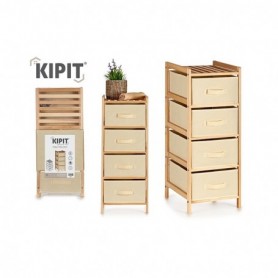 Comprar Mueble 4 Cajones Crema Ancho 36X34X84,5 Cm  Kipit 17062 al Mejor Precio