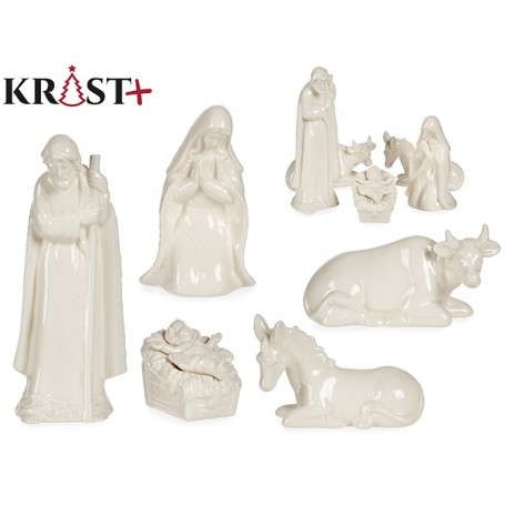 Comprar Nacimiento Ceramica 5 Figuras Blanco 91812  Krist+ 324019 al Mejor Precio