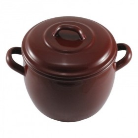 Comprar Olla Esmalte Marron Bombeada 18 Cm  Wurko 119277 al Mejor Precio