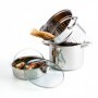 Comprar Olla Vapor+ Pasta Inoxidable Gastro 3 Piezas  Quid 1585 al Mejor Precio