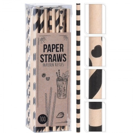 Comprar Pajitas Carton 19 Cm Deco Blister 100 Importacion 207215 al Mejor Precio