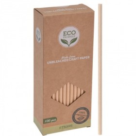 Comprar Pajitas Carton 195X6 Mm 100 Piezas Caja 100 Ecofriendly 207210 al Mejor Precio