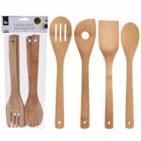 Comprar Paletas Bambu Cocina 4 Piezas Blister Excellent 24067 al Mejor Precio