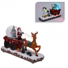 Comprar Papa Noel Carro Compra Led 31X19 Pilas  Importacion 324037 al Mejor Precio