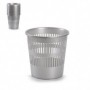 Comprar Papelera Redonda 27,5 Cm Plata  Plasticforte 35159 al Mejor Precio