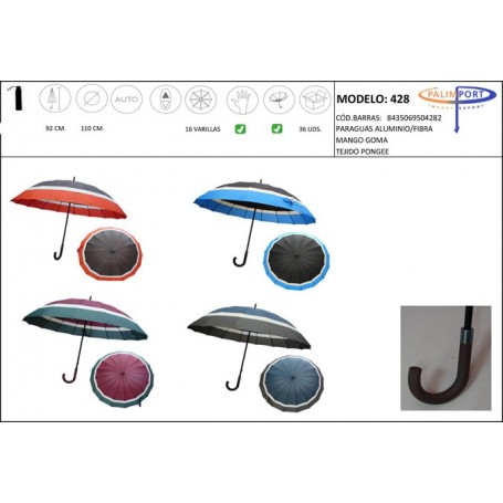 Comprar Paraguas 16 Varillas Antiviento Decorado 428  Aparisi 28019 al Mejor Precio