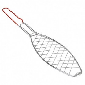 Comprar Parrilla Pescado Mango Rojo  57X30X14 Cm  Bbq 50100 al Mejor Precio