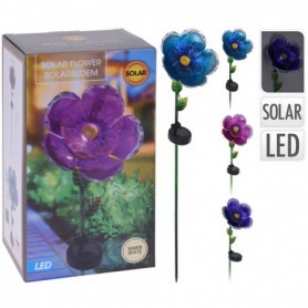 Comprar Pincho Flor Luz Solar Metal 15X81 Cm  Importacion 143083 al Mejor Precio