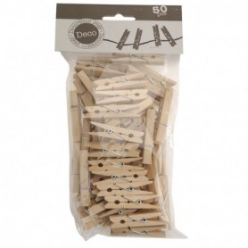 Comprar Pinzas Ropa Madera 45 Mm 50 Piezas  Blister 50 Deco 31094 al Mejor Precio