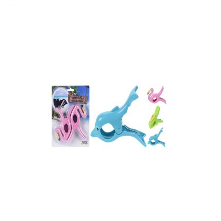 Comprar Pinzas Toallas 2 Piezas Surtidas Blister Importacion 207017 al Mejor Precio