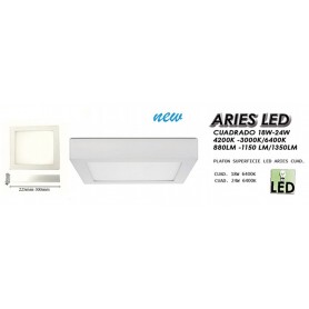 Comprar Plafon Led Aries 24W 30X30 Cm  Dupi 142123 al Mejor Precio