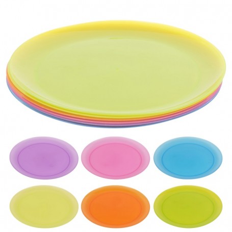 Comprar Platos Plastico Colores 6 Piezas Pack 6 Excellent 20000 al Mejor Precio