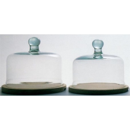 Comprar Quesera Vidrio Base Madera 22 Cm 4083  San Miguel 78062 al Mejor Precio