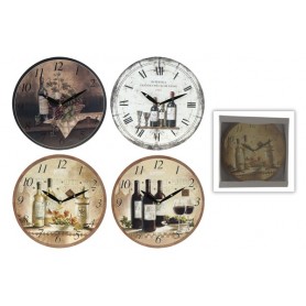 Comprar Reloj Pared Chapa 28 Cm Vinos  Segnale 262719 al Mejor Precio