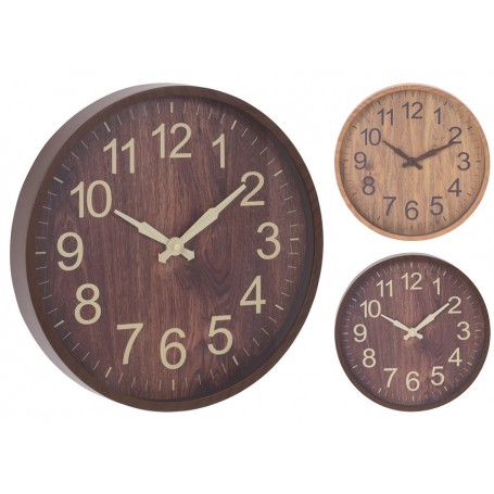 Comprar Reloj Pared Madera 30Cm Surtido  Importacion 262743 al Mejor Precio