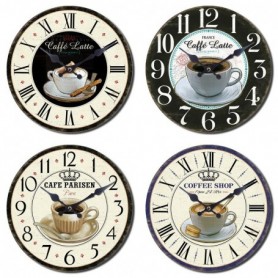 Comprar Reloj Pared Madera Taza 28 Cm Surtido  Importacion 262736 al Mejor Precio