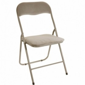 Comprar Silla Plegable Tela Gris Claro/ Beige  Importacion 208082 al Mejor Precio