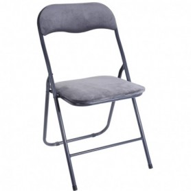 Comprar Silla Plegable Tela Gris Oscuro  Importacion 208081 al Mejor Precio