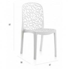 Comprar Silla Resina Flora Blanca   Spgarden 206512 al Mejor Precio