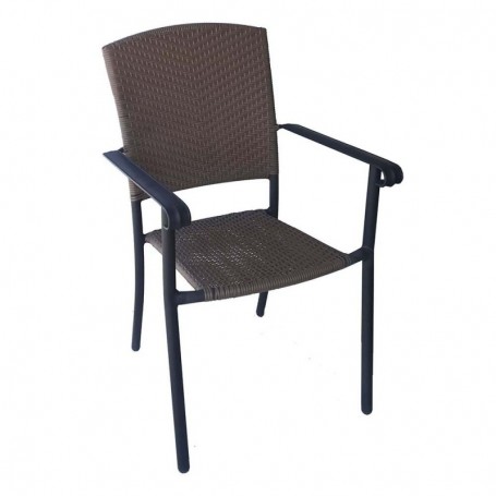 Comprar Sillon Aluminio Ratan Apilable 3150  Alco 206632 al Mejor Precio