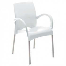 Comprar Sillon Resina Aluminio Ourika Blanco  Atlas 206567 al Mejor Precio