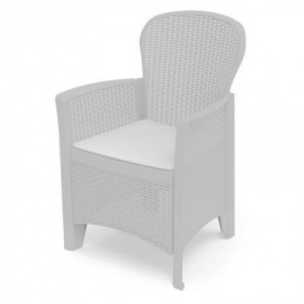 Comprar Sillon Resina Folia Blanco + Cojin  Progarden 206396 al Mejor Precio
