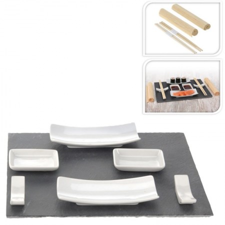 Comprar Sushi Pizarra + Porcelana + Bambu 11 Piezas Juego Excellent 19113 al Mejor Precio