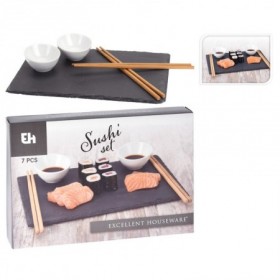 Comprar Sushi Pizarra + Tazones + Palillos 7 Piezas Juego Excellent 19120 al Mejor Precio