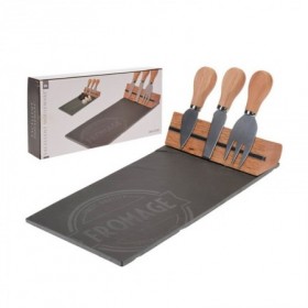 Comprar Tabla Pizarra Quesos 30X15 Cm + 3 Piezas  Excellent 19069 al Mejor Precio
