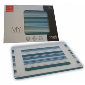 Comprar Tabla Vidrio Snack 40X30 Cm Righe Blue  Bormioli 111521 al Mejor Precio