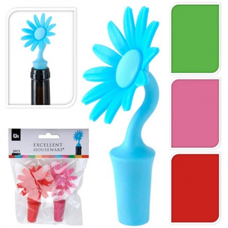Comprar Tapones Botella Flor 2 Piezas Blister 2 Excellent 20015 al Mejor Precio