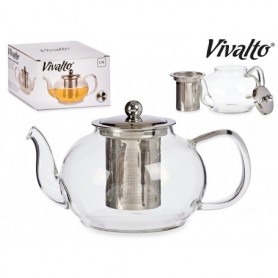 Comprar Tetera Con Filtro Vidrio 1,1 Litro  Vivalto 20447 al Mejor Precio
