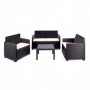 Comprar Tresillo Arena Antracita 4 Piezas 8 Cojines Conjunto Progarden 206548 al Mejor Precio