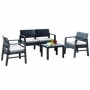 Comprar Tresillo Kilimanjaro Antracita + Cojines Conjunto Progarden 206549 al Mejor Precio