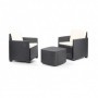 Comprar Tresillo Trinacria Antracita + 4 Cojines Conjunto Progarden 206357 al Mejor Precio
