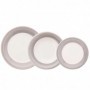 Comprar Vajilla Loza Donna Gris 18 Piezas  Ceramicheitalia 1216 al Mejor Precio