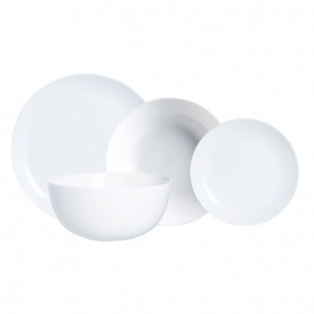 Comprar Vajilla Opal Blanca 19 Piezas Diwali  Luminarc 1353 al Mejor Precio