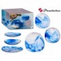 Comprar Vajilla Vidrio Linden Azul 18 Piezas  Pasabahce 20437 al Mejor Precio