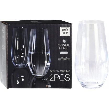 Comprar Vasos Refrescos Cristal 580 Ml 2 Piezas Estuche 2 Atmosfera 20324 al Mejor Precio