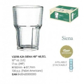 Comprar Vasos Siena 48,5 Cl Recocidos Caja 24 Hostelvia 101077 al Mejor Precio