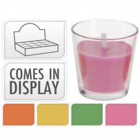 Comprar Vela Vaso Vidrio Citro Colores 7X7Cm  Importacion 25007 al Mejor Precio